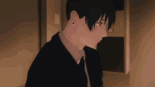 a man in a suit and tie is looking to the side