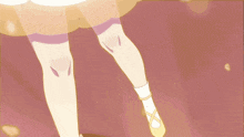 a girl with pink hair is kneeling next to another girl in a white dress