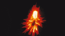 a silhouette of a person is surrounded by flames and smoke