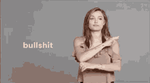 Girl Bullshit GIF - Girl Bullshit Sign Language GIFs