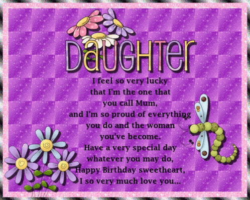 Happy Birthday Daughter GIF - Happy Birthday Daughter Dragonfly
