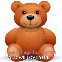 Love And Hugs For Nurses Bear GIF