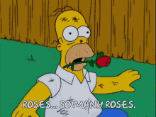The Simpsons Homer Simpsons GIF - The Simpsons Homer Simpsons Roses GIFs