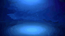 a blue background with bubbles in the water