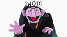 count von count from sesame street is wearing a black coat