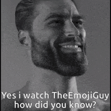a shirtless man with a beard is standing in front of a white wall .