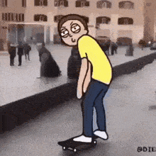 Rick And Morty Skateboard GIF - Rick And Morty Skateboard Morty GIFs