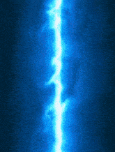 a blue light with the word au on the bottom