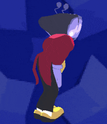 a pixel art drawing of a person wearing a scarf