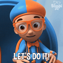 Let'S Do It Blippi GIF - Let'S Do It Blippi Blippi Wonders - Educational Cartoons For Kids GIFs