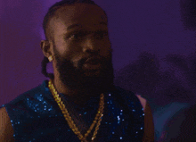 a man says you go caution am ohh in purple letters