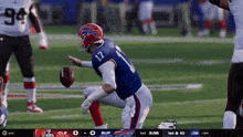 a football game is being played between the buffalo bills and the cleveland browns