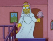 Wedding Homer GIF