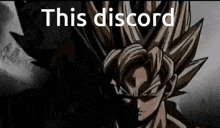 a picture of a dragon ball z character with the words `` this discord '' .