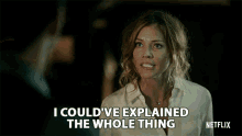 I Could Have Explained Tricia Helfer GIF - I Could Have Explained Tricia Helfer Charlotte Richards GIFs