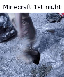 Minecraft 1st Night GIF - Minecraft 1st Night Man GIFs