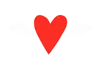 a red heart on a white background that says ' i love you '