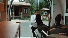 Catching The Ambulance Tom GIF - Catching The Ambulance Tom Cocaine Bear GIFs