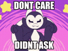 Furry Don'T Care Didn'T Ask GIF - Furry Don'T Care Didn'T Ask Dont Care Didnt Ask GIFs