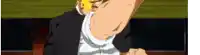a pixel art of a man in a suit and white shirt