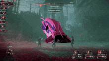 a screenshot of a video game shows a pink monster called ironmouse