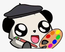 Panda Painting GIF - Panda Painting GIFs