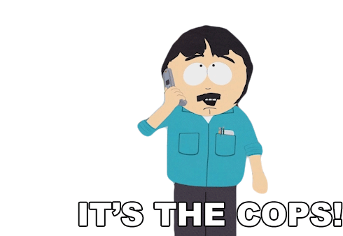 Its The Cops Randy Marsh Sticker - Its The Cops Randy Marsh South Park Stickers