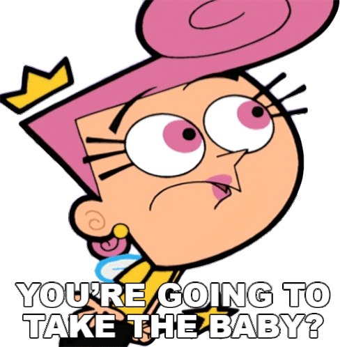 Youre Going To Take The Baby Wanda Sticker - Youre Going To Take The Baby Wanda Fairly Odd Baby Stickers