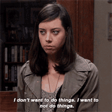 Parks And Rec April Ludgate GIF - Parks And Rec April Ludgate I Dont Want To Do Things GIFs