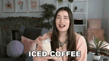 Iced Coffee Marissa Rachel GIF - Iced Coffee Marissa Rachel I Love Coffee GIFs