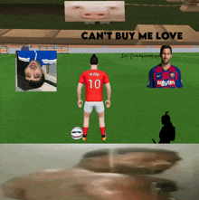a soccer player with the number 10 on the back of his shirt
