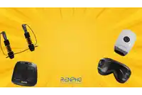 a yellow background with a renpho logo on the bottom