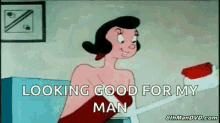 Olive Oyl Looking Good For My Man GIF - Olive Oyl Looking Good For My Man Lipstick GIFs