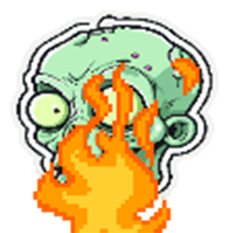 Zombie On Fire Sticker - Zombie On Fire Stickers