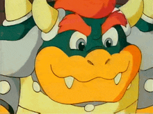 a close up of the face of a cartoon character