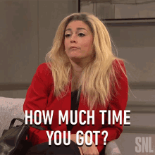 How Much Time You Got Marjorie Taylor Greene GIF - How Much Time You Got Marjorie Taylor Greene Saturday Night Live GIFs