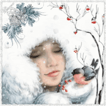 Girl Sparrow GIF - Girl Sparrow Snow GIFs