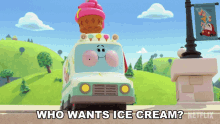 Who Wants Ice Cream Ice Cream Truck GIF - Who Wants Ice Cream Ice Cream Truck Go Go Cory Carson GIFs