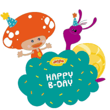 Happy Mushroom Birthday GIF - Happy Mushroom Birthday GIFs