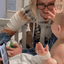 Playing With My Baby Happily GIF - Playing With My Baby Happily Adorable Baby GIFs