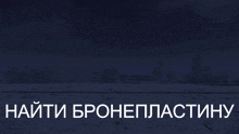 a picture of a statue in the snow with the words " найти бронепластину " in white