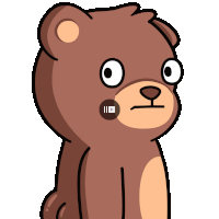 a brown teddy bear with a youtube icon on his face
