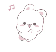 bunny cute kawaii happy jump