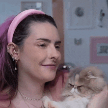 Abraçando O Gato Karen Bachini GIF - Abraçando O Gato Karen Bachini Amo Meu Gato GIFs