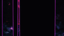 a pixel art of a person in a purple and red suit