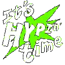 a green and black logo that says ' it 's hyper time '