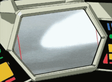 a cartoon drawing of a window with a light coming from it