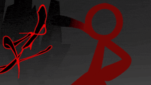 a drawing of a stick figure with a red circle around it
