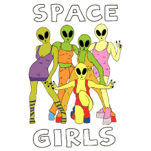 aliens space girls