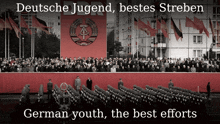 a poster for deutsche jugend bestes streben